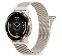 EverAct 18mm Metal Magnetic Compatible with Garmin Venu 3S Watch Band 41mm/Venu 2S/Vivoactive 4S/Vivomove 3S/Forerunner 255S/Forerunner 265S, Quick Release Stainless Steel Mesh Strap for Women Men