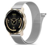 EverAct 18mm Metal Magnetic Compatible with Garmin Venu 3S Watch Band 41mm/Venu 4 41mm/Venu 2S/Vivoactive 4S/Vivomove 3S/Forerunner 255S 265S, Quick Release Stainless Steel Mesh Strap for Women Men