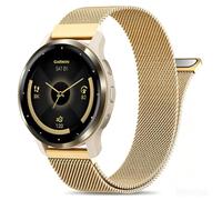 EverAct 18mm Metal Magnetic Compatible with Garmin Venu 3S Watch Band 41mm/Venu 4 41mm/Venu 2S/Vivoactive 4S/Vivomove 3S/Forerunner 255S 265S, Quick Release Stainless Steel Mesh Strap for Women Men