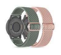 EverAct 20mm Braided Stretchy Nylon Watch Straps Compatible with Garmin Vivoactive 3/3 Music/Venu/Venu 2 Plus/Sq,Soft Elastic Fabric Wristband for Vivoactive 5/Vivomove HR/Forerunner 245/645/55