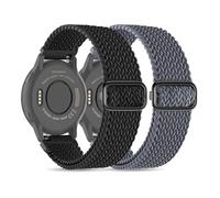 EverAct 20mm Braided Stretchy Nylon Watch Straps Compatible with Garmin Vivoactive 3/3 Music/Venu/Venu 2 Plus/Sq,Soft Elastic Fabric Wristband for Vivoactive 5/Vivomove HR/Forerunner 245/645/55