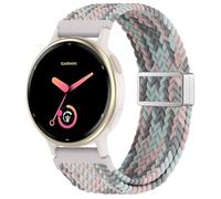 EverAct 20mm Magnetic Braided Band Compatible with Garmin Vivoactive 5 Watch Band/Vivoactive 6/3/3 Music, Adjustable Elastic Nylon Sport Strap for Venu Sq 2/Venu 2 Plus and Forerunner