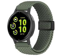 EverAct 20mm Magnetic Braided Compatible with Garmin Vivoactive 5 Watch Band/Vivoactive 6/3/3 Music,Adjustable Stretchy Nylon Sport Strap for Venu Sq 2/Venu 2 Plus & Forerunner 55/165/245/645/570-42mm