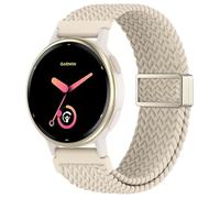 EverAct 20mm Magnetic Braided Compatible with Garmin Vivoactive 5 Watch Band/Vivoactive 6/3/3 Music,Adjustable Stretchy Nylon Sport Strap for Venu Sq 2/Venu 2 Plus & Forerunner 55/165/245/645/570-42mm