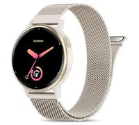 EverAct 20mm Metal Magnetic Compatible with Garmin Vivoactive 5 Watch Band/Vivoactive 6/3/3 Music, Quick Release Stainless Steel Mesh Strap for Venu Sq 2 & Forerunner 55/165/245/645/570-42mm