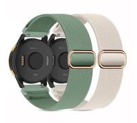 EverAct 20mm Nylon Elastic Straps Compatible with Garmin Vivoactive 3 Straps /3 Music/Venu/Venu 2 Plus/sq/sq 2/Forerunner 245/645/55, Soft Silicone Watch Band Replacement for Garmin Vivomove HR-2PACK