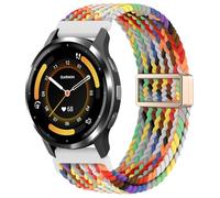 EverAct 22mm Magnetic Braided Compatible with Garmin Venu 3 Watch Band 45mm/Venu 2/Vivoactive 4, Adjustable Stretchy Soft Nylon Sport Strap for Forerunner 570-47mm/265/255/255 Music Women Men