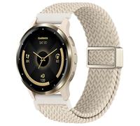 EverAct 22mm Magnetic Braided Compatible with Garmin Venu 3 Watch Band 45mm/Venu 2/Vivoactive 4, Adjustable Stretchy Soft Nylon Sport Strap for Forerunner 570-47mm/265/255/255 Music Women Men