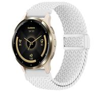 EverAct 22mm Magnetic Braided Nylon Band Compatible with Garmin Vivoactive 4/Venu 3/Venu 2, Elastic Loop Soft Stretchy Wristband Strap Replacement for Forerunner 265/255/255 Music Men Women