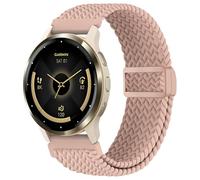 EverAct 22mm Magnetic Braided Nylon Band Compatible with Garmin Vivoactive 4/Venu 3/Venu 2, Elastic Loop Soft Stretchy Wristband Strap Replacement for Forerunner 265/255/255 Music Men Women