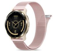 EverAct 22mm Metal Magnetic Compatible with Garmin Venu 3 Watch Band 45mm/Venu 4 45mm/Venu 2/Vivoactive 4, Quick Release Stainless Steel Mesh Strap for Forerunner 570-47mm/265/255 Women Men