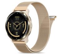 EverAct 22mm Metal Magnetic Compatible with Garmin Venu 3 Watch Band/Venu 2/Vivoactive 4/Venu 4 45mm, Quick Release Stainless Steel Mesh Strap for Forerunner 570-47mm/265/255 Women Men