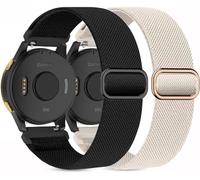 EverAct 2PACK 20mm Elastic Straps Compatible with Garmin Vivoactive 5,Nylon Soft Elastic Fabric Wristband for Venu/Venu 2 Plus/Venu Sq,Forerunner 245/645/55