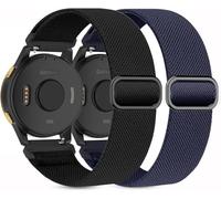 EverAct 2PACK 20mm Elastic Straps Compatible with Garmin Vivoactive 5,Nylon Soft Elastic Fabric Wristband for Venu/Venu 2 Plus/Venu Sq,Forerunner 245/645/55