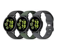 EverAct 3 Pack Silicone Bands Compatible with Garmin Vivoactive 5 Watch Band/Vivoactive 6/3/3 Music, 20mm Soft Sport Strap Replacement for Venu Sq 2/Venu/Venu Sq & Forerunner 55/165/245/645, Small