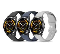 EverAct 3 Pack Silicone Watch Bands Compatible with Garmin Venu 3S 41mm/Venu 2S/Vivoactive 4S/Vivomove 3S/Forerunner 255S/Forerunner 265S, 18mm Quick Release Soft Sport Strap for Women Men