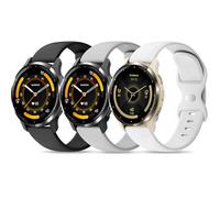 EverAct 3 Pack Silicone Watch Bands Compatible with Garmin Venu 3S 41mm/Venu 2S/Vivoactive 4S/Vivomove 3S/Forerunner 255S/Forerunner 265S, 18mm Quick Release Soft Sport Strap for Women Men