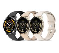 EverAct 3 Pack Silicone Watch Bands Compatible with Garmin Venu 3S 41mm/Venu 2S/Vivoactive 4S/Vivomove 3S/Forerunner 255S/Forerunner 265S, 18mm Quick Release Soft Sport Strap for Women Men