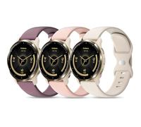 EverAct 3 Pack Silicone Watch Bands Compatible with Garmin Venu 3S/Venu 4 41mm/Venu 2S/Vivoactive 4S/Vivomove 3S/Forerunner 255S/Forerunner 265S, 18mm Quick Release Soft Sport Strap for Women Men