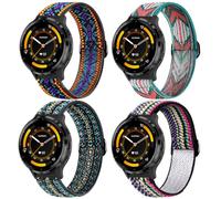 EverAct 4 Pack Stretchy Nylon Compatible with Garmin Venu 3S Watch Band/Venu 4 41mm/Venu 2S/Vivoactive 4S/Vivomove 3S/Forerunner 255S 265S, 18mm Quick Release Loop Fabric Soft Strap for Women Men