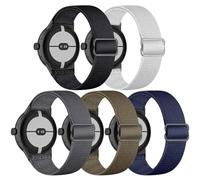 EverAct 5 Pack Stretchy Nylon Sport Loop Strap for Google Pixel Watch 3/2/1, 41mm, Women/Men