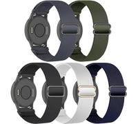 EverAct 5PACK 22mm Nylon Elastic Straps Compatible with Garmin Vivoactive 4 /Venu 2 /Venu 3,Soft Elastic Fabric Wristband for Garmin Forerunner 255/265