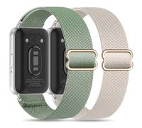 EverAct Elastic Bracelet Compatible with Samsung Galaxy Fit 3 Replacement Strap Watch Strap Accessories for Samsung Galaxy Fit 3 SM-R390 Nylon Replacement Strap Sports Watch Strap Women Men, Nylon