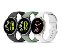 EverAct Pack of 3 Garmin Wristbands for Garmin Vivoactive 5 / Vivomove 3, Venu/Venu 2 Plus/Venu Sq/Venu Sq 2 Music, 20 mm Silicone Wristbands Sport Adjustable Replacement Watch Strap, L