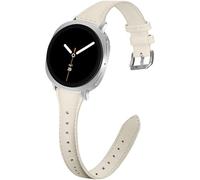 EverAct Slim Leather Watch Bands Compatible with Samsung Galaxy Watch 8 Band 40mm 44mm/Galaxy Watch 8 Classic 46mm, Soft Sport Replacement Genuine Leather Straps for Men Women