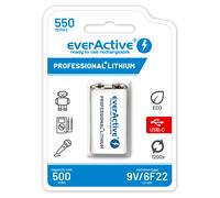 everActive 7.4V Li-ion Rechargeable USB Battery 550mAh Most Powerful 9V Lithium