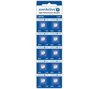 EverActive AG3 1.5V 10x Batteries Alkaline Mini G3 LR736 LR41 5 Year Shelf Life Pack of 10-1 Blister Card