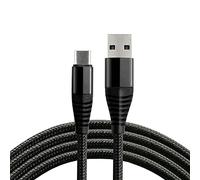 everActive CBB-1CHB USB C Type C Nylon Cable Fast Charging Up to 5A 100cm Black