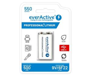 EverActive EVHR22-550C 9V Rechargeable Batteries