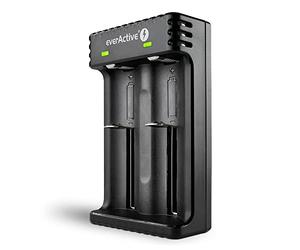 everActive LC-200 Professional Fast Micro USB Li-ion Battery Charger for 2 Pack of 18650