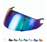 Everalo Compatible Shark Spartan Visor- Spartan 1.2 - Skwal - Skwal 2 - D Skwal - Helmet Visors VZ160 VZ165 - Pinlock Ready - Anti Scratch (Rainbow)