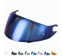 Everalo Compatible Shark Spartan Visor- Spartan 1.2 - Skwal - Skwal 2 - D Skwal - Helmet Visors VZ160 VZ165 - Pinlock Ready - Anti Scratch (Blue)