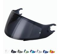 Everalo Compatible Shark Spartan Visor- Spartan 1.2 - Skwal - Skwal 2 - D Skwal - Helmet Visors VZ160 VZ165 - Pinlock Ready - Anti Scratch (Dark Black)