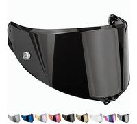 Everalo Compatible with Agv Corsa Visor - Corsa R - Pista - Pista Gp - Pista Gpr - Pista Gp RR - Gt Veloce - Veloce S - Race 3 Pinlock and TearOff Ready (Dark Black)
