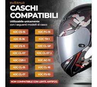 Everalo Compatible With Hjc CS15 Visor - FG15 - TR1 - FS11 - CLSP - CLST 2 - CSR1 - HJ09 Visor Anti Scratch and Anti Fog (Mirror)