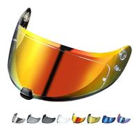 Everalo Compatible with HJC Is17 Visor - Fg17 - c70 - FgSt - HJ20M Helmet Visor Pinlock e Tear Off Ready - Anti Scratch and Anti Fog (Red)