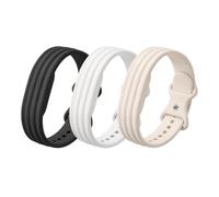 EverArt 3 Pack Sport Silicone Strap Compatible with Google Fitbit Air Band, Soft Breathable Waterproof Wristband for Women Men
