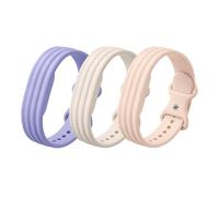 EverArt 3 Pack Sport Silicone Strap Compatible with Google Fitbit Air Band, Soft Breathable Waterproof Wristband for Women Men