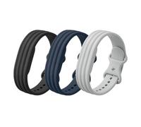 EverArt 3 Pack Sport Silicone Strap Compatible with Google Fitbit Air Band, Soft Breathable Waterproof Wristband for Women Men