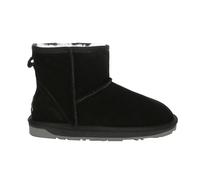 Everau Australia Real Sheepskin Mini Classic Boots With Tpr Sole In Black Black