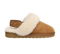 Everau Australia Real Sheepskin Pelican Removable Strap Slingback Slippers With Eva Sole In Gold Gold 9