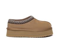 Everau Australia Real Sheepskin Wonga Leather Platform Slippers With Eva Sole In Brown Brown 8