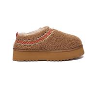 Everau Australia Sheepskin Women Lewin Plush Ankle Platform Slippers With Eva Sole In Brown Brown 5