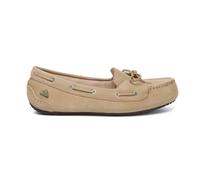 EverAu Australia Women's Genuine Leather Monty Moccasins with Rubber Sole Flat in Light Sand | Size: 4