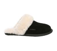 EverAu Australia Women's Real Sheepskin Harrier Slippers with Rubber Sole in Black | Size: 4 EverAu Australia Black 4