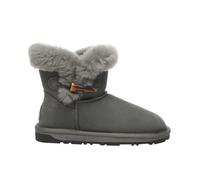 EverAu Australia Women's Real Sheepskin Robin Horn Toggle button Mini Boots with TPR Sole in Grey | Size: 8 EverAu Australia Grey 8